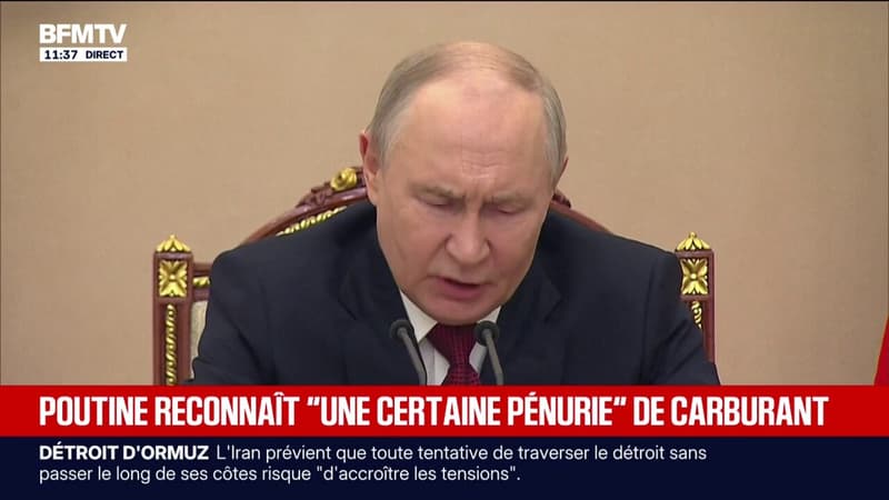 Vladimir Poutine reconnaît "une certaine pénurie" de carburant en Russie à cause des frappes ukrainiennes