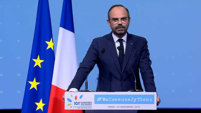 Edouard Philippe ce jeudi au Congrès des maires de France à Paris.