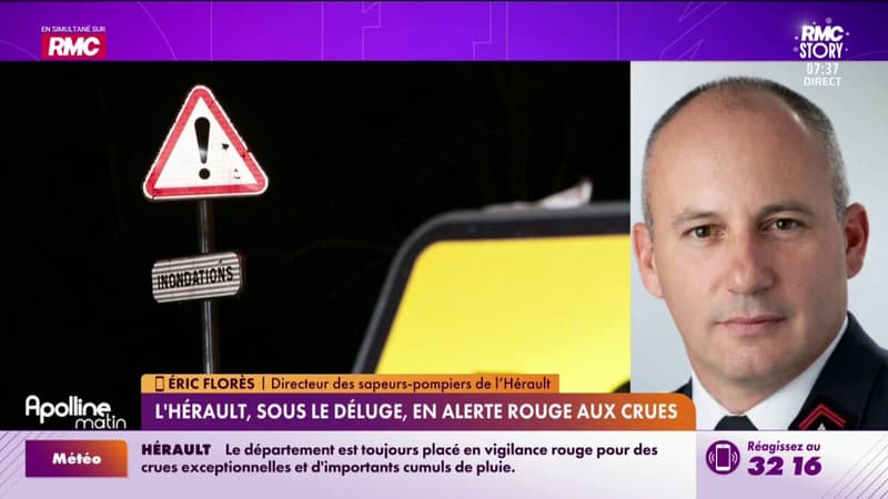 "On a encore énormément de zones très inondées" : l’Hérault sous alerte rouge aux crues