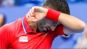 Novak Djokovic lors de l'United Cup face à Alex de Minaur, le 03/01/2024