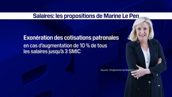 Salaires: les propositions de Marine Le Pen