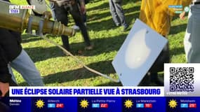 Strasbourg: une éclipse solaire partielle dans le ciel