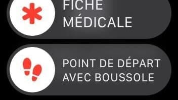 Capture d'écran Apple Watch