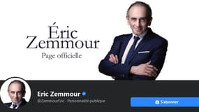 La page Facebook officielle d'Eric Zemmour