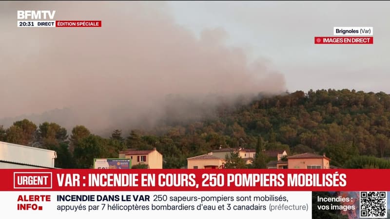 Incendies: de nouveaux quartiers appelés à évacuer à Brignoles dans le Var