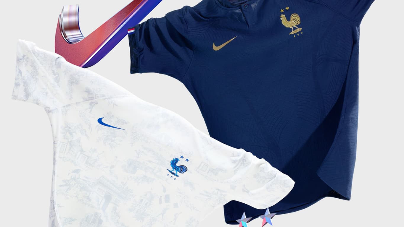 Les deux maillots des Bleus pour la Coupe du monde.