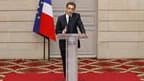 La popularité de Nicolas Sarkozy est en baisse de quatre points par rapport à février avec 37% d'opinions positives, selon une enquête Viavoice. Un tel niveau d'insatisfaction n'avait été atteint qu'une fois depuis son élection, en février 2008. /Photo pr