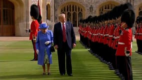 La reine Elizabeth II reçoit Donald Trump à Windsor