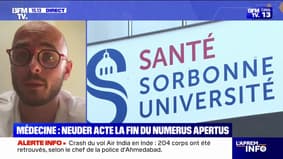Fin du numéro ouvert "Ceci est une première mesure pour permettre la formation de plus de médecins"estime Bastien Bailleul, président de l'Union des stagiaires en médecine générale