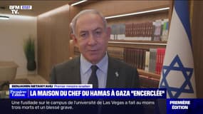 Gaza: Benjamin Netanyahu affirme que la maison du chef du Hamas est "encerclée" à Khan Younès