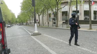 Une importante opération policière au consulat d'Iran à Paris, le 19 avril 2024.