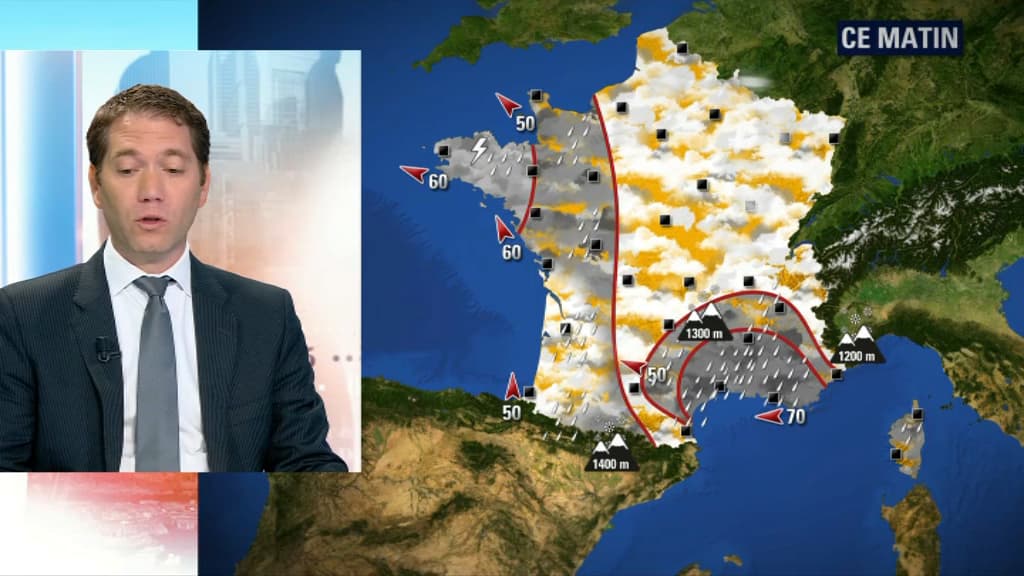 Temps nuageux mais sec sur un grand tiers nord-est. Temps nuageux mais sec sur un grand tiers nord-est.