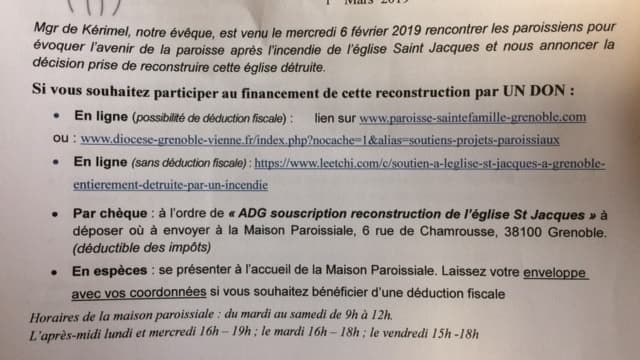 L'appel aux dons du père Sliwa. L'appel aux dons du père Sliwa.