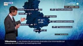 Météo Rhône: une journée pluvieuse, jusqu'à 13°C au meilleur de la journée à Lyon