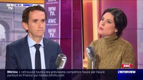 Alexandre Bompard, PDG de Carrefour, face à Apolline de Malherbe sur RMC et BFMTV