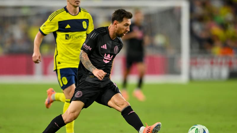 La star de l'Inter Miami Lionel Messi face à Nashville le 18 octobre 2025
