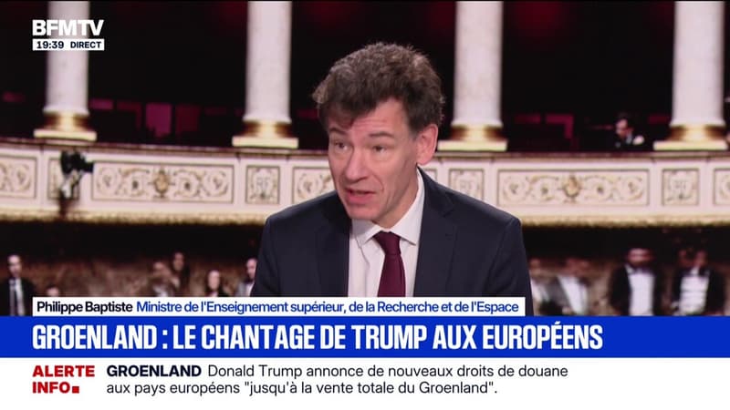 "Il faut revenir aux fondamentaux: le Groenland n'est pas à vendre", déclare Philippe Baptiste, ministre de l'Enseignement supérieur
