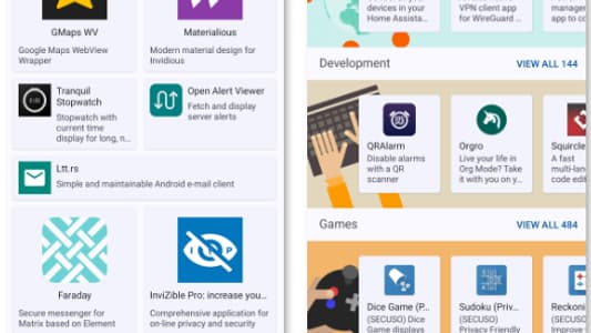 Le magasin d'applications Android F-Droid