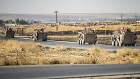 Des véhicules militaires américains en patrouille dans le nord-est de la Syrie, le 12 octobre dernier.