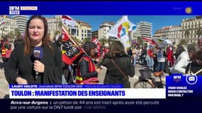 Toulon: les enseignants manifestent contre la réforme prévue par Gabriel Attal