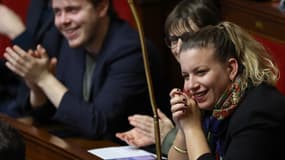 Mathilde Panot et Louis Boyard le 17 janvier 2023 à l'Assemblée nationale 