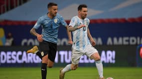 Lionel Messi lors du match Argentine-Uruguay en Copa America