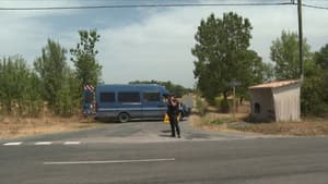 Une route barrée à Mailhoc (Tarn), près du lieu de fouilles pour tenter de retrouver le corps de Delphine Jubillar, le 16 juillet 2026