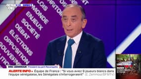 France-Maroc: Éric Zemmour affirme que "c'est une grande frayeur pour la police"
