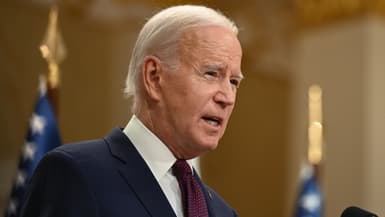 Le président américain Joe Biden à Helsinki le jeudi 13 juillet 2023.