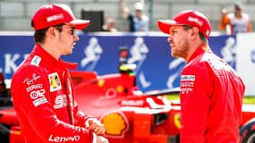 Charles Leclerc et Sebastian Vettel