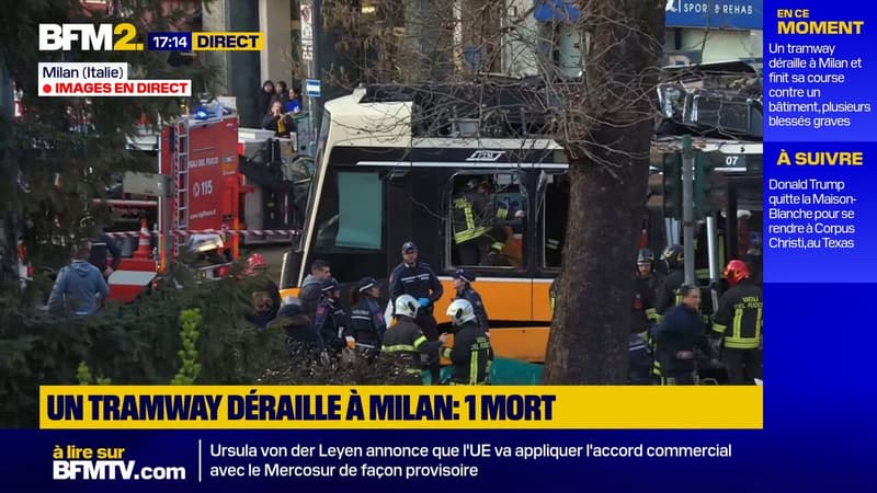 Milan: un tramway déraille, faisant un mort et une vingtaine de blessés selon la police
