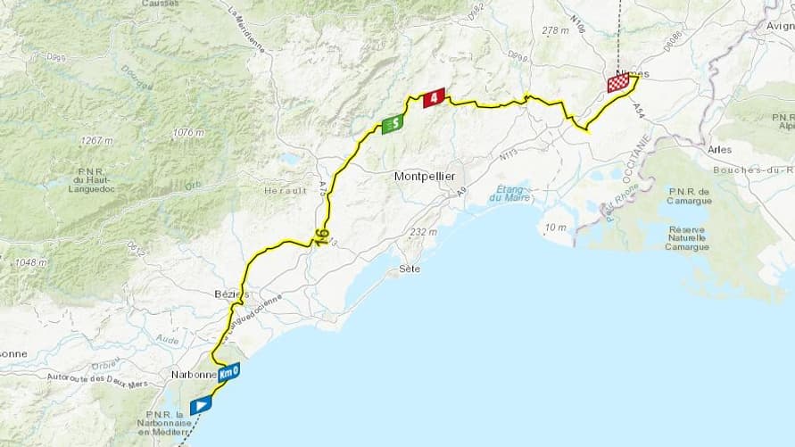 Le parcours de la 16e étape du Tour de France