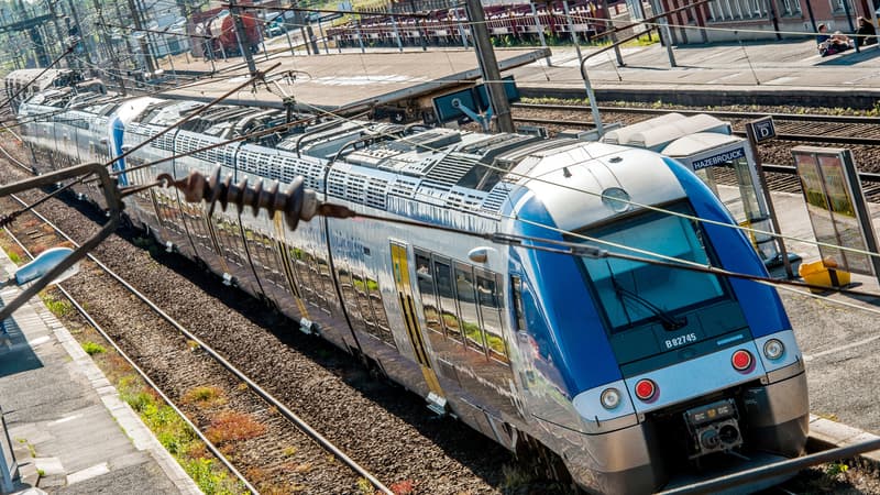 Un train express régional (TER) à la gare de Hazebrouck, dans le nord de la France, le 22 mai 2014. (Photo d'illustration)