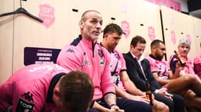 Paul Gustard, l'entraîneur principal du Stade Français, après le maintien en Top 14, le 7 juin 2025