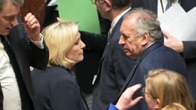 Marine Le Pen et François Bayrou à l'Assemblée nationale le 21 janvier 2025