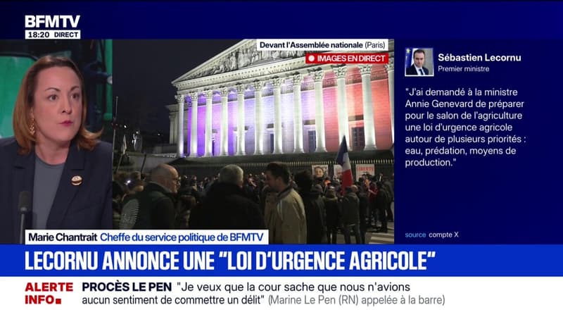 Colère agricole: le Premier ministre Sébastien Lecornu promet un projet de "loi d'urgence" pour le mois de mars