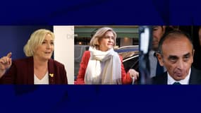 Marine Le Pen, Valérie Pécresse et Eric Zemmour