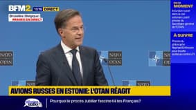 Avions russes en Estonie: "Abattre l'engin n'était pas nécessaire", affirme Mark Rutte (Otan)