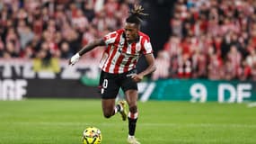Nico Williams lors du match Athletic Bilbao-Real Madrid (0-3, Liga), le 3 décembre 2025