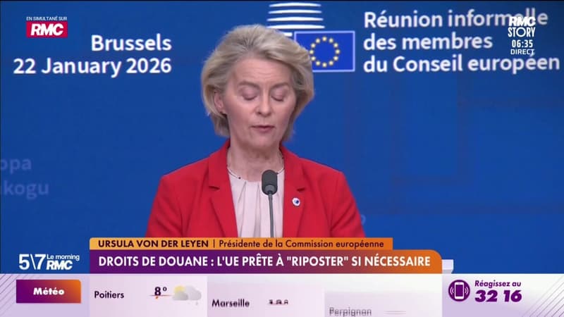 Droits de douane : l'UE prête à "riposter" si nécessaire