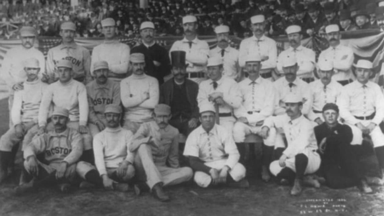 Le doigt d'honneur de Charles Radbourn (en haut à gauche), joueur d'une équipe de baseball américaine, en 1886 Le doigt d'honneur de Charles Radbourn (en haut à gauche), joueur d'une équipe de baseball américaine, en 1886