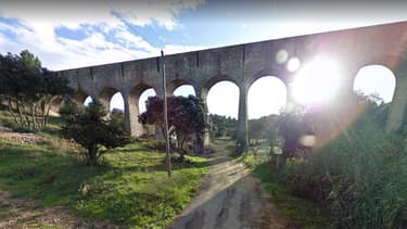 L'aqueduc de Comps avant l'effondrement.