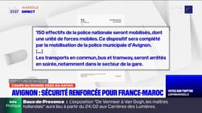 Avignon: sécurité renforcée pour France-Maroc