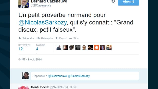 Cazeneuve moque Sarkozy