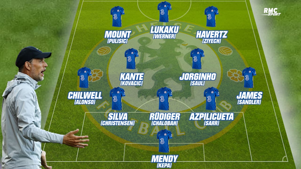 Compo probable : Mendy – Silva, Rüdiger, Azpilicueta – Chilwell, James – Kante, Jorginho – Mount, Lukaku, Havertz Compo probable : Mendy – Silva, Rüdiger, Azpilicueta – Chilwell, James – Kante, Jorginho – Mount, Lukaku, Havertz