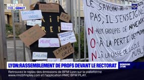 Lyon: les professeurs manifestent devant le rectorat pour dénoncer la réforme "choc des savoirs"