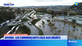 Inondations dans le Rhône: les commerçants de Givors face aux dégâts