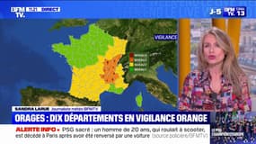 Orages: dix départements placés en vigilance orange par Météo-France