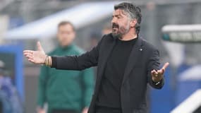 L'entraîneur de l'OM Gennaro Gattuso face au Shakhtar Donetsk