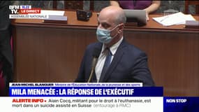 "Un scandale au cœur de notre société": Jean-Michel Blanquer dénonce les "forces de mort" qui menacent Mila